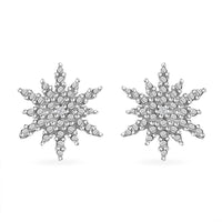Diamond Accent Star Stud Earrings in Platinum & 14K Yellow Gold Over Sterling Silver