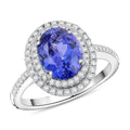 ILIANA 2.95 ctw AAA Tanzanite and Diamond G-H SI Ring in 18K White Gold with Appraisal Certificate 4.37 Grams - Sticky add to cart bar