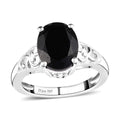 Australian Black Tourmaline Solitaire Ring in Sterling Silver 2.75 ctw - Sticky add to cart bar