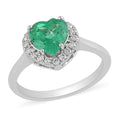 Rhapsody AAAA Boyaca Colombian Emerald and E-F VS Diamond 1.60 ctw Ring in 950 Platinum 4.80 Grams - Sticky add to cart bar