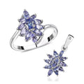 doorbuster-tanzanite-floral-ring-size-5.00-and-pendant-in-platinum-over-sterling-silver-1.85-ctw - Sticky add to cart bar