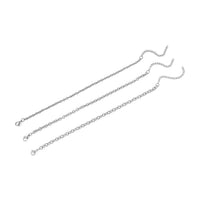 Ever True Set of 3 Rolo Chain Bracelet in Stainless Steel (7.50-9.50In)
