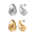 Set of 2 Simulated Diamond 2.00 ctw Raindrop Earrings in ION Plated Yellow Gold and Stainless Steel - Sticky add to cart bar