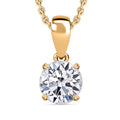 Luxuriant Lab Grown Diamond G-H, SI 0.50 ctw Solitaire Pendant in Platinum Over Sterling Silver (Del. in 12-15 Days) - Sticky add to cart bar
