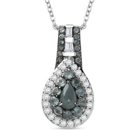D'Joy Narsipatnam Alexandrite 1.00 ctw Pendant Necklace 20 Inches in Rhodium Over Sterling Silver