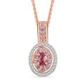 D'Joy Premium Mahenge Spinel and Multi Gemstone 0.75 ctw Rose Regalia Pendant Necklace 20 Inches in 18K Vermeil Rose Gold Over Sterling Silver - Sticky add to cart bar