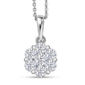 D'Joy Moissanite 1.15 ctw Pendant Necklace in Platinum Over Sterling Silver 20 Inches - Sticky add to cart bar