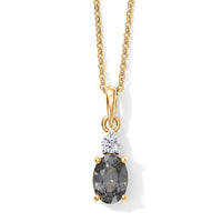 Premium Platinum Spinel, Luxuriant Lab Grown Diamond (G-H, SI) Pendant Necklace (20 Inches) in 18K Vermeil YG Over Sterling Silver 0.90 ctw