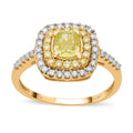 Doorbuster SGL Certified LUXORO 14K Yellow Gold Natural Yellow and White Diamond (I1) Ring (Size 8.0) (3.25 g) 1.50 ctw - Sticky add to cart bar