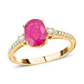 Luxoro AAA Mozambique Ruby Ring , 14K Yellow Gold Ring , Diamond Accent Ring , Gold Jewelry 1.60 ctw - Sticky add to cart bar