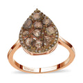 Luxoro 10K Rose Gold Natural Champagne Diamond Ring 1.00 ctw - Sticky add to cart bar