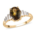 LUXORO 10K Yellow Gold Premium Natural Golden Tanzanite and Diamond Ring 2.25 ctw - Sticky add to cart bar