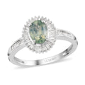 Luxoro 14K White Gold AAA Narsipatnam Alexandrite, Diamond (I3-G-H)(0.33 cts) Halo Ring (Size 9.0) 1.25 ctw - Sticky add to cart bar