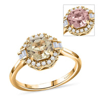 Doorbuster Certified & Appraised ILIANA 18K Yellow Gold AAA Turkizite and G-H SI Diamond Halo Ring 3.15 Grams 1.90 ctw