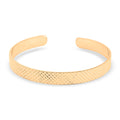 Andante Geometric Patterned Cuff Bracelet in Goldtone (7.00 In) - Sticky add to cart bar