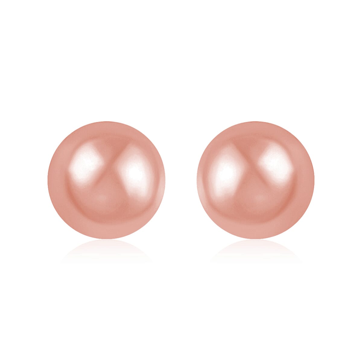 10K Rose Gold 3mm Ball Stud Earrings