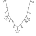 GP Celestial Dreams Collection Polki Diamond Star Charm Necklace 20 Inches in Platinum Over Sterling Silver 2.00 ctw - Sticky add to cart bar