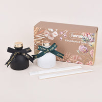 HOMESMART Set of 2 50ml Round Singel Purfume (Black- English Pear & Freesia, White-Gardenia)