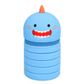 Set of 5 Pens with Extendable Kids Funny Characters Stationary Box - Blue (5.31"x2.76"x2.76") - Sticky add to cart bar