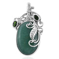 Bali Legacy Green Aventurine and Natural Chrome Diopside Pendant in Sterling Silver 11 Grams 39.00 ctw - Sticky add to cart bar