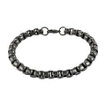 BOX Chain Bracelet in ION Plated Black Stainless Steel (8.00 In) 25.40 Grams - Sticky add to cart bar