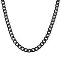 Curb Necklace 24 Inches in ION Plated Black Stainless Steel 58.60 Grams - Sticky add to cart bar