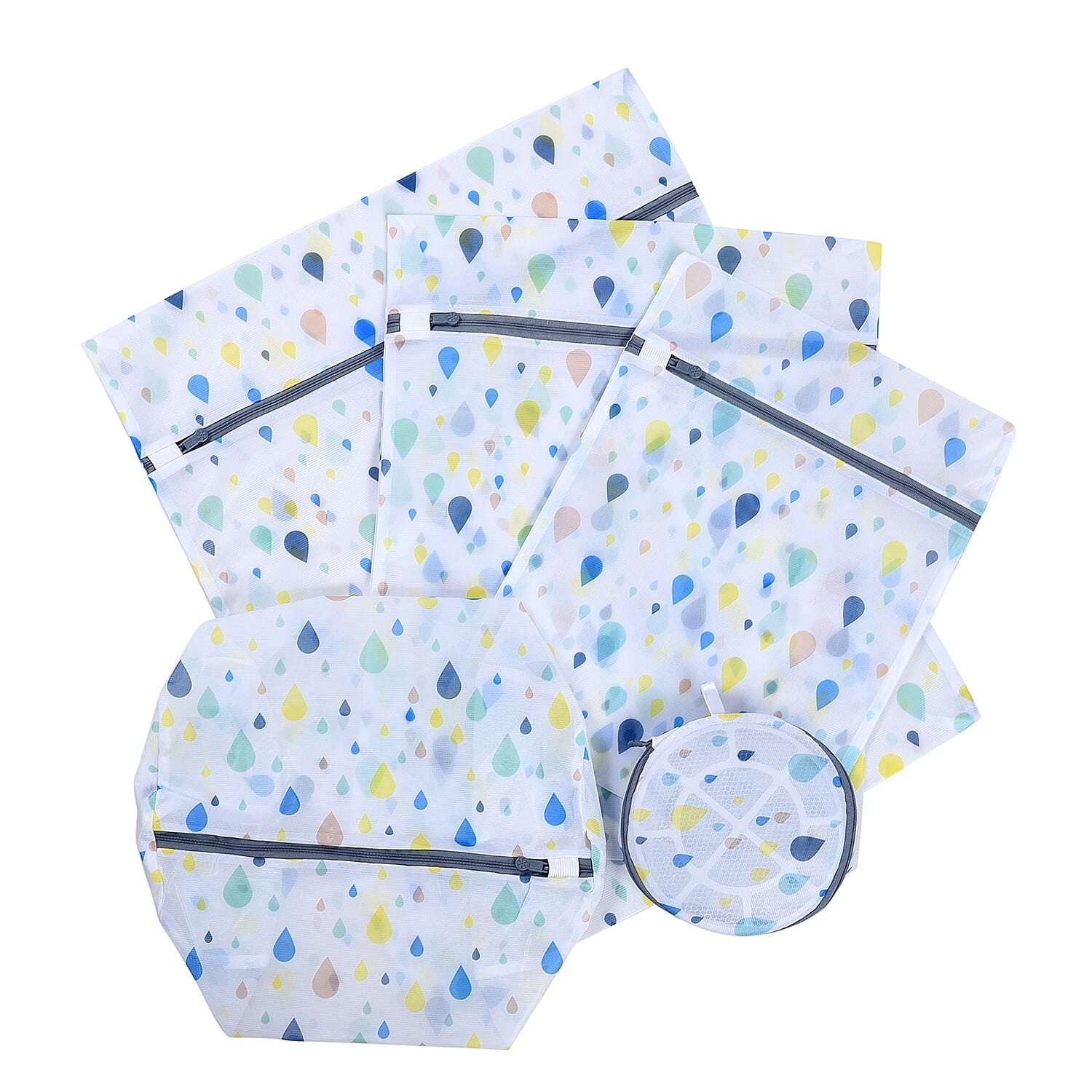 HOMESMART Set of 5 Raindrop Screen Cloth Laundry Bag