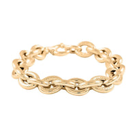 Ottoman Treasure 10K Yellow Gold Curb Bracelet, Oversized Curb Bracelet, Gold Bracelet, Gold Gift (7.50 In) 11.5 Grams