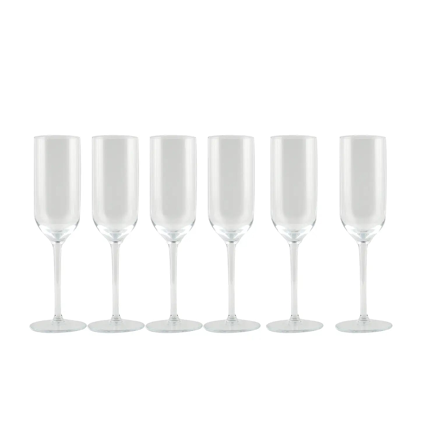 Made In Italy Set of 6 Authentic Murano Glass V Nason & C Flute Glasses