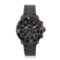 GENOA Multi-Functional Quartz Movement Watch with Black Dial & ION Plated Black Stainless Steel Strap - Sticky add to cart bar