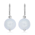 Espirito Santo Aquamarine Drop Lever Back Earrings in Rhodium Over Sterling Silver 15.00 ctw - Sticky add to cart bar