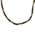Multi-Tourmaline Beaded Necklace 18 Inches in Rhodium Over Sterling Silver 54.50 ctw - Sticky add to cart bar