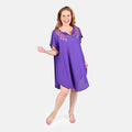 Tamsy Black High Low Hem Dress with Embroidery in Neck - One Size Missy - Sticky add to cart bar
