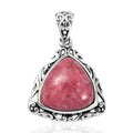 Artisan Crafted Norwegian Thulite Solitaire Pendant in Sterling Silver 9.15 ctw - Sticky add to cart bar