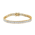 Moissanite VS-EF Tennis Bracelet in Vermeil Yellow Gold Over Sterling Silver (8.00 In) 14.30 Grams 15.00 ctw - Sticky add to cart bar