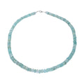 Natural Mint Green Aquamarine Beaded Necklace 18 Inches in Sterling Silver 190.00 ctw - Sticky add to cart bar