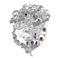 SUMMER DEALS Bali Legacy Multi Gemstone Dragonfly Pendant in Sterling Silver 90.25 Grams 10.20 ctw - Sticky add to cart bar