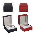 Set of 2 Black & Red Solid Polish Led Light Ring Box (2.5"x2.4"x2") (Can Hold up to 2 Rings) - Sticky add to cart bar