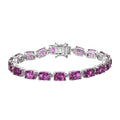 Patroke Quartz Tennis Bracelet in Platinum Over Sterling Silver (7.25 In) 14 Grams 31.15 ctw - Sticky add to cart bar