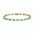 LUXORO 10K Yellow Gold AAA Grandidierite Link Bracelet (8.00 In) 3.35 Grams 10.65 ctw - Sticky add to cart bar