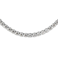 100 Facet Moissanite VS-EF Tennis Necklace 18 Inches in Platinum Over Sterling Silver 20.35 Grams 40.35 ctw