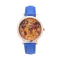 Strada Japanese Movement Earth Pattern Dial Watch in Brown Faux Leather Strap (37mm) (6.75 -8.50 Inches) - Sticky add to cart bar