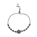 AAA Bohemian Moldavite and White Zircon 4.35 ctw Bolo Bracelet in Platinum Over Sterling Silver - Sticky add to cart bar