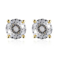 LUXORO 10K Yellow Gold 120 Facet Moissanite VS-EF Solitaire Stud Earrings 1.65 ctw - Sticky add to cart bar