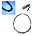 Natural Yooperlite 466.50 ctw Beaded Necklace in Sterling Silver, Beaded Necklace, Birthday Gifts For her, Free UV Flash Light 466.50 ctw - Sticky add to cart bar