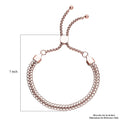 Fancy Mesh Chain Bracelet with Adjustable Ball in ION Plated RG Stainless Stee - Sticky add to cart bar