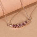 Natural Blush Tourmaline Necklace 18 Inches in Vermeil Rose Gold Over Sterling Silver 0.85 ctw - Sticky add to cart bar