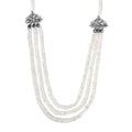 Kuisa Rainbow Moonstone Multi Strand Necklace 18 inches in Platinum Over Sterling Silver 175.00 ctw - Sticky add to cart bar