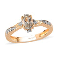 AAA Turkizite, Natural White Zircon Ring in Vermeil YG Over Sterling Silver (Size 10.0) 0.65 ctw - Sticky add to cart bar