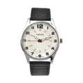 STRADA Japanese Movement Watch with Black Faux Leather Strap (42mm) (6.25-8.25 Inches) - Sticky add to cart bar